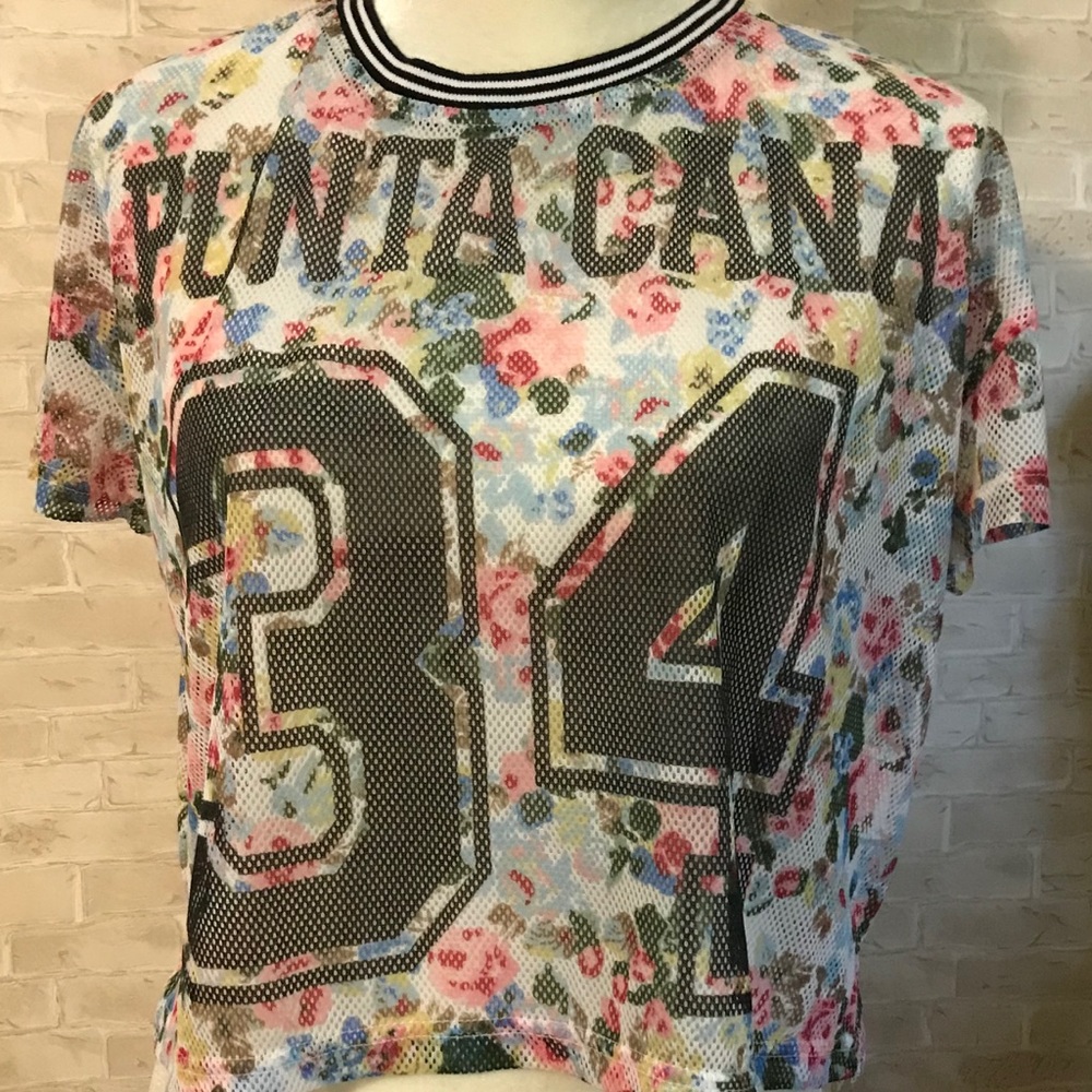 ⭐️Robin Ruth Punta Cana sheer floral top Small